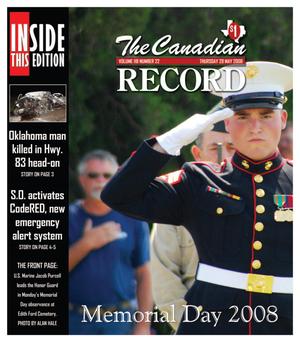 Primary view of object titled 'The Canadian Record (Canadian, Tex.), Vol. 118, No. 22, Ed. 1 Thursday, May 29, 2008'.