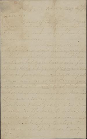 Primary view of object titled 'Letter to Cromwell Anson Jones, 24 May 1875'.