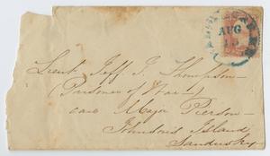 Primary view of object titled '[Envelope to Lieutenant Jeff Thompson, August 18]'.