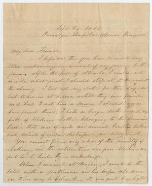Primary view of object titled '[Letter from S. C. Page, September 24, 1864]'.
