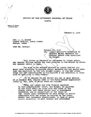 Primary view of object titled 'Texas Attorney General Opinion: O-7'.