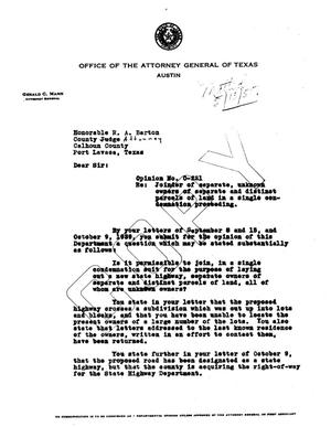 Primary view of object titled 'Texas Attorney General Opinion: O-221'.