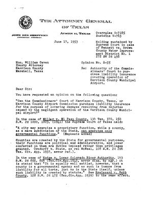 Primary view of object titled 'Texas Attorney General Opinion: S-55'.