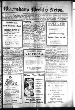 Primary view of object titled 'Winnsboro Weekly News (Winnsboro, Tex.), Vol. 12, No. 11, Ed. 1 Friday, November 5, 1920'.