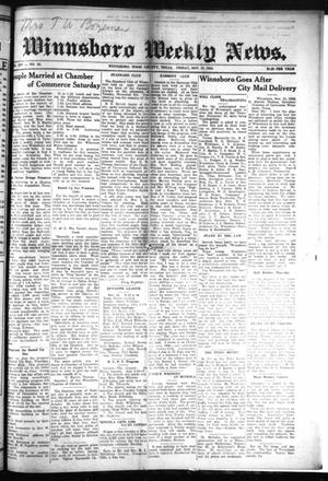 Primary view of object titled 'Winnsboro Weekly News (Winnsboro, Tex.), Vol. 14, No. 10, Ed. 1 Friday, November 17, 1922'.