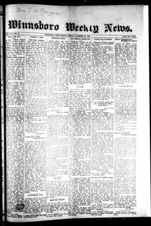 Winnsboro Weekly News (Winnsboro, Tex.), Vol. 14, No. 13, Ed. 1 Thursday, December 20, 1923