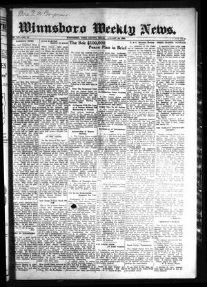 Primary view of object titled 'Winnsboro Weekly News (Winnsboro, Tex.), Vol. 14, No. 15, Ed. 1 Thursday, January 10, 1924'.