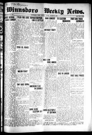 Primary view of object titled 'Winnsboro Weekly News (Winnsboro, Tex.), Vol. [14], No. [47], Ed. 1 Thursday, August 21, 1924'.