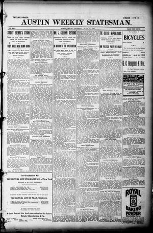 Primary view of object titled 'Austin Weekly Statesman. (Austin, Tex.), Vol. 26, Ed. 1 Thursday, June 10, 1897'.