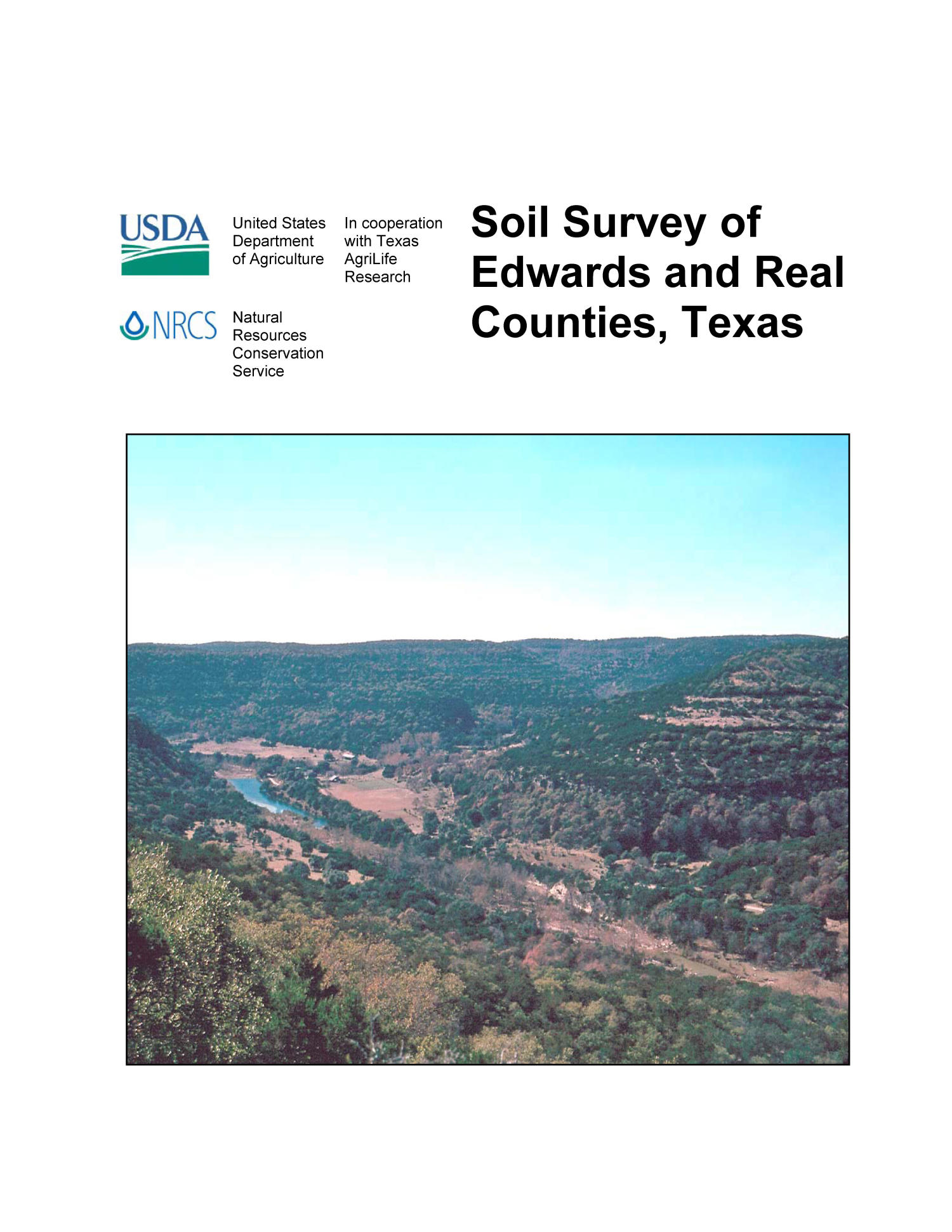 Soil Survey of Edwards and Real Counties, Texas
                                                
                                                    Front Cover
                                                