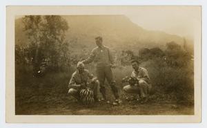 Primary view of object titled '[Joseph Kilgore Picking Bananas with Army Buddies]'.