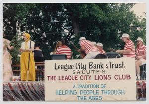 Primary view of object titled '[League City Lions Club Parade Float]'.