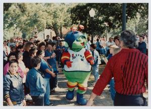 Primary view of object titled '[Astros Mascot at League Park]'.
