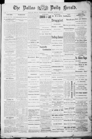 Primary view of object titled 'The Dallas Daily Herald. (Dallas, Tex.), Vol. 1, No. 110, Ed. 1 Wednesday, June 18, 1873'.