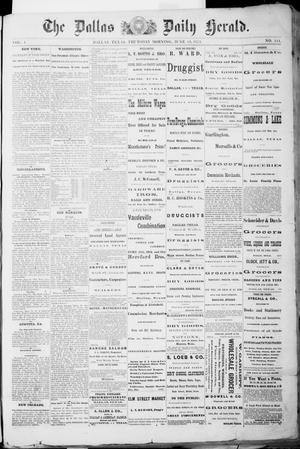 Primary view of object titled 'The Dallas Daily Herald. (Dallas, Tex.), Vol. 1, No. 111, Ed. 1 Thursday, June 19, 1873'.