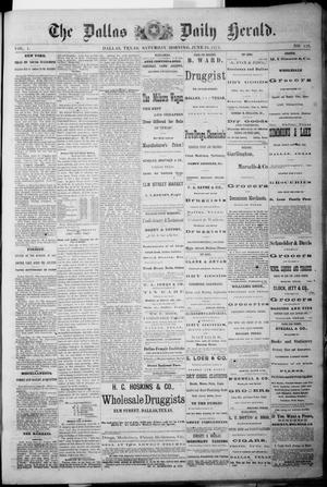 Primary view of object titled 'The Dallas Daily Herald. (Dallas, Tex.), Vol. 1, No. 119, Ed. 1 Saturday, June 28, 1873'.