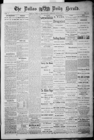 Primary view of object titled 'The Dallas Daily Herald. (Dallas, Tex.), Vol. 1, No. 122, Ed. 1 Wednesday, July 2, 1873'.