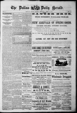 Primary view of object titled 'The Dallas Daily Herald. (Dallas, Tex.), Vol. 2, No. 47, Ed. 1 Sunday, April 5, 1874'.