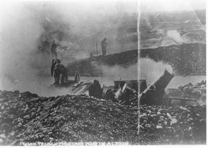 Primary view of object titled 'French Troops Firing Mortars in World War I'.