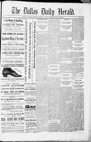 Primary view of object titled 'The Dallas Daily Herald. (Dallas, Tex.), Vol. 4, No. 104, Ed. 1 Friday, June 9, 1876'.