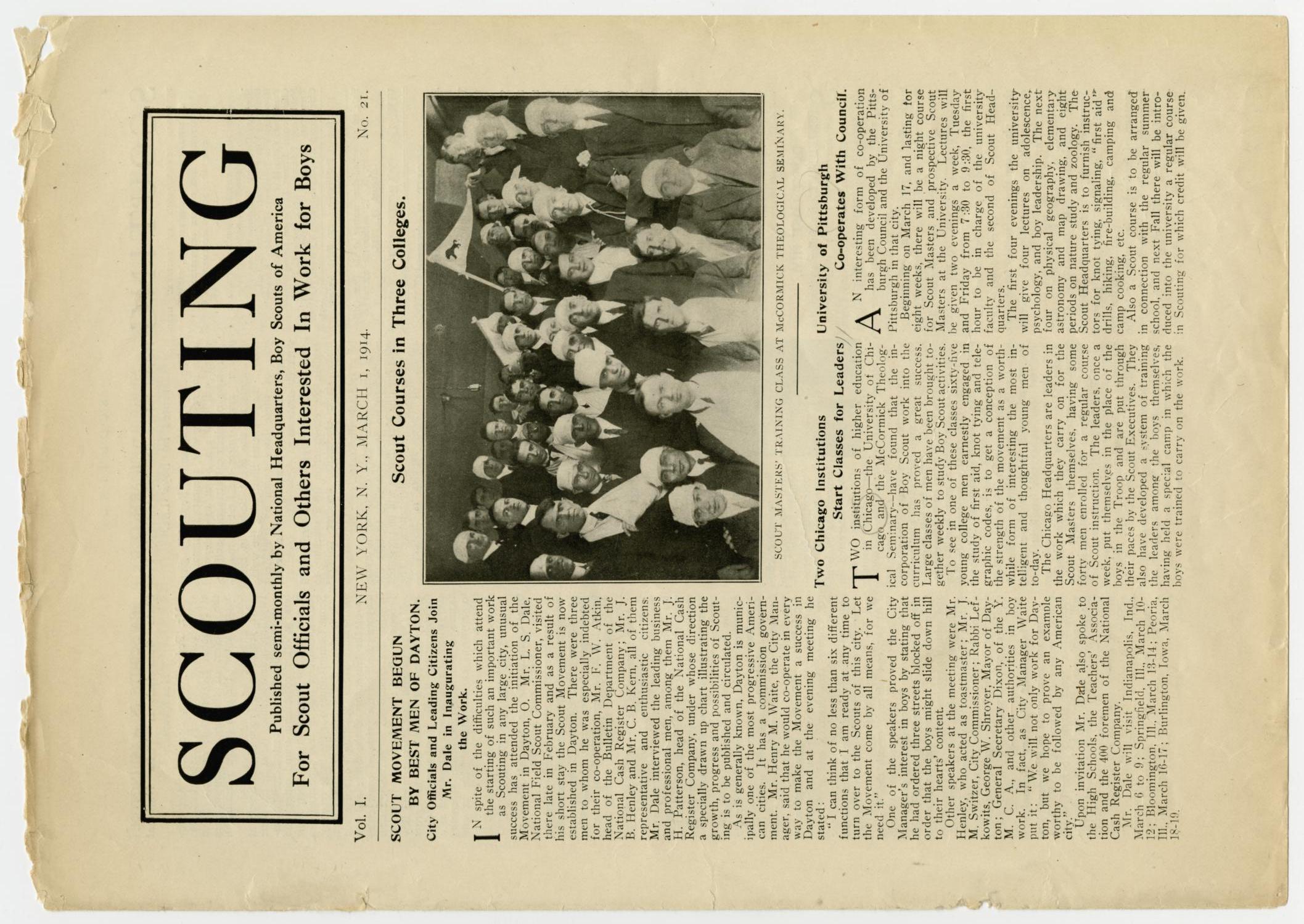 Scouting, Volume 1, Number 21, March 1, 1914
                                                
                                                    1
                                                