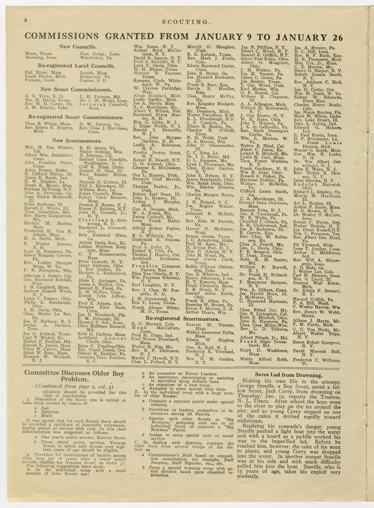 Scouting, Volume 2, Number 19, February 1, 1915
                                                
                                                    6
                                                