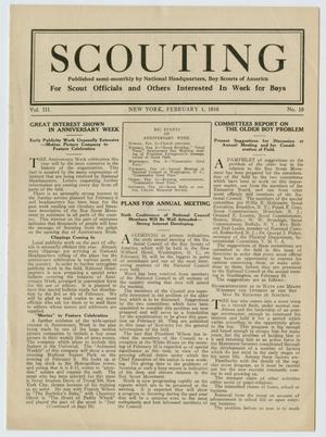 Primary view of object titled 'Scouting, Volume 3, Number 19, February 1, 1916'.