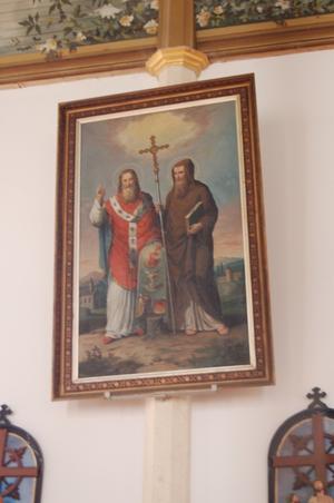 Primary view of object titled 'St. Mary's Church of the Assumption, painting of two saints'.