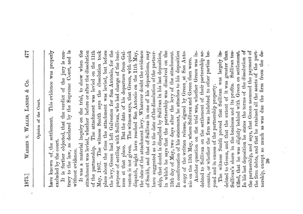 Cases argued and decided in the Supreme Court of Texas, during the latter part of the Tyler term, 1874, and the first part of the Galveston term, 1875.  Volume 42.
                                                
                                                    477
                                                