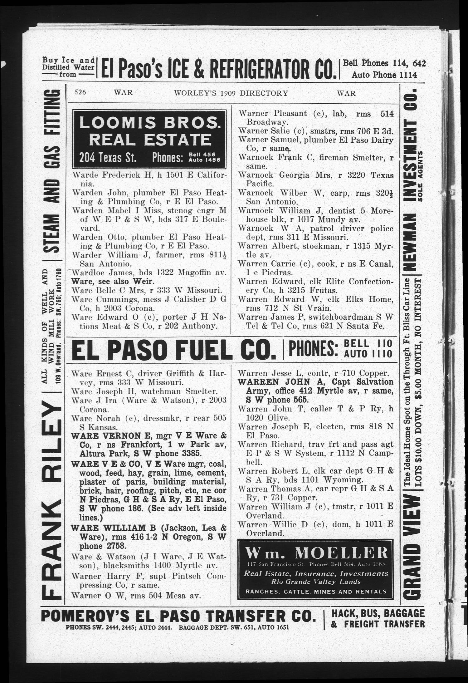 Worley's Directory of El Paso, Texas, 1909
                                                
                                                    526
                                                