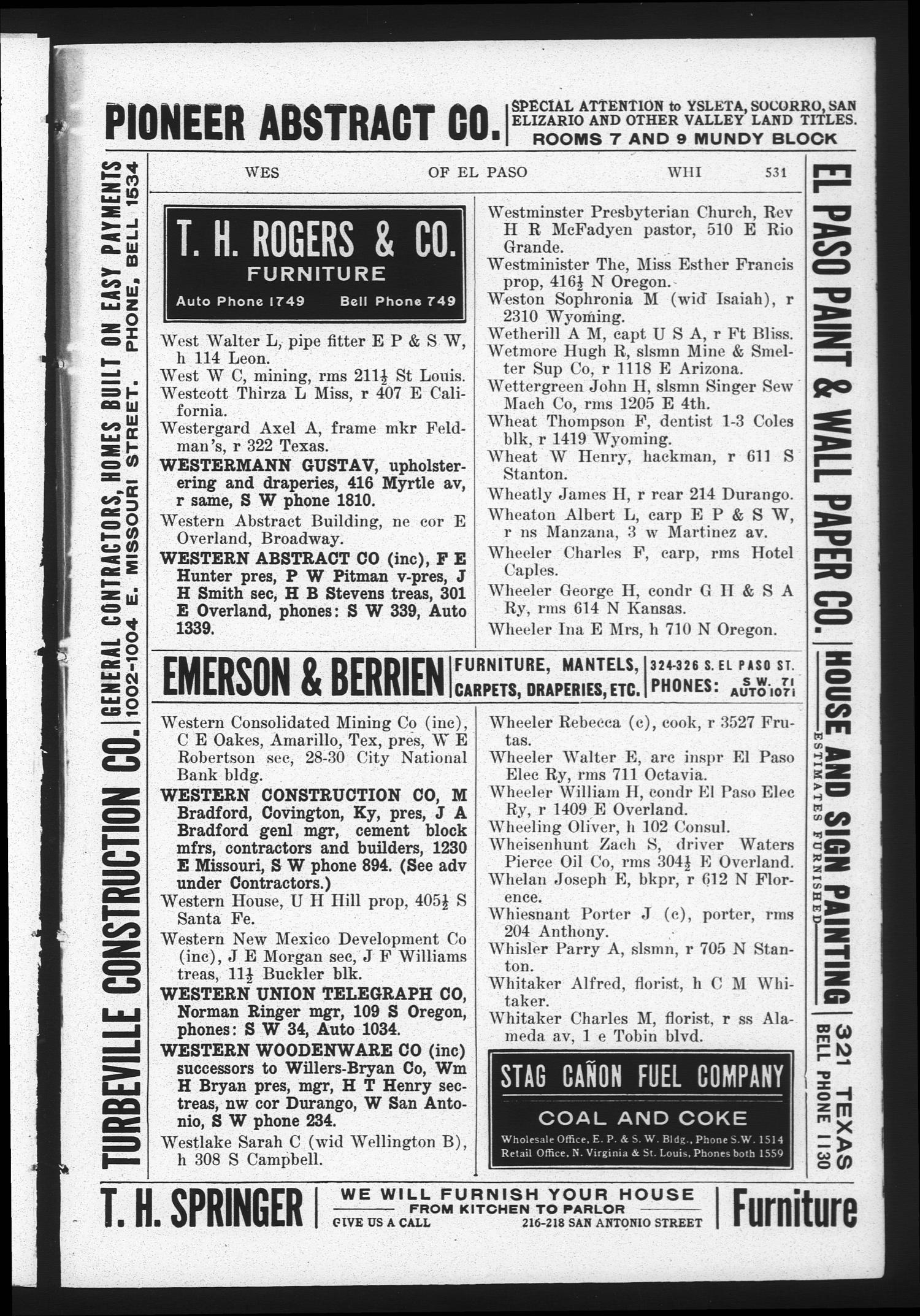 Worley's Directory of El Paso, Texas, 1909
                                                
                                                    531
                                                