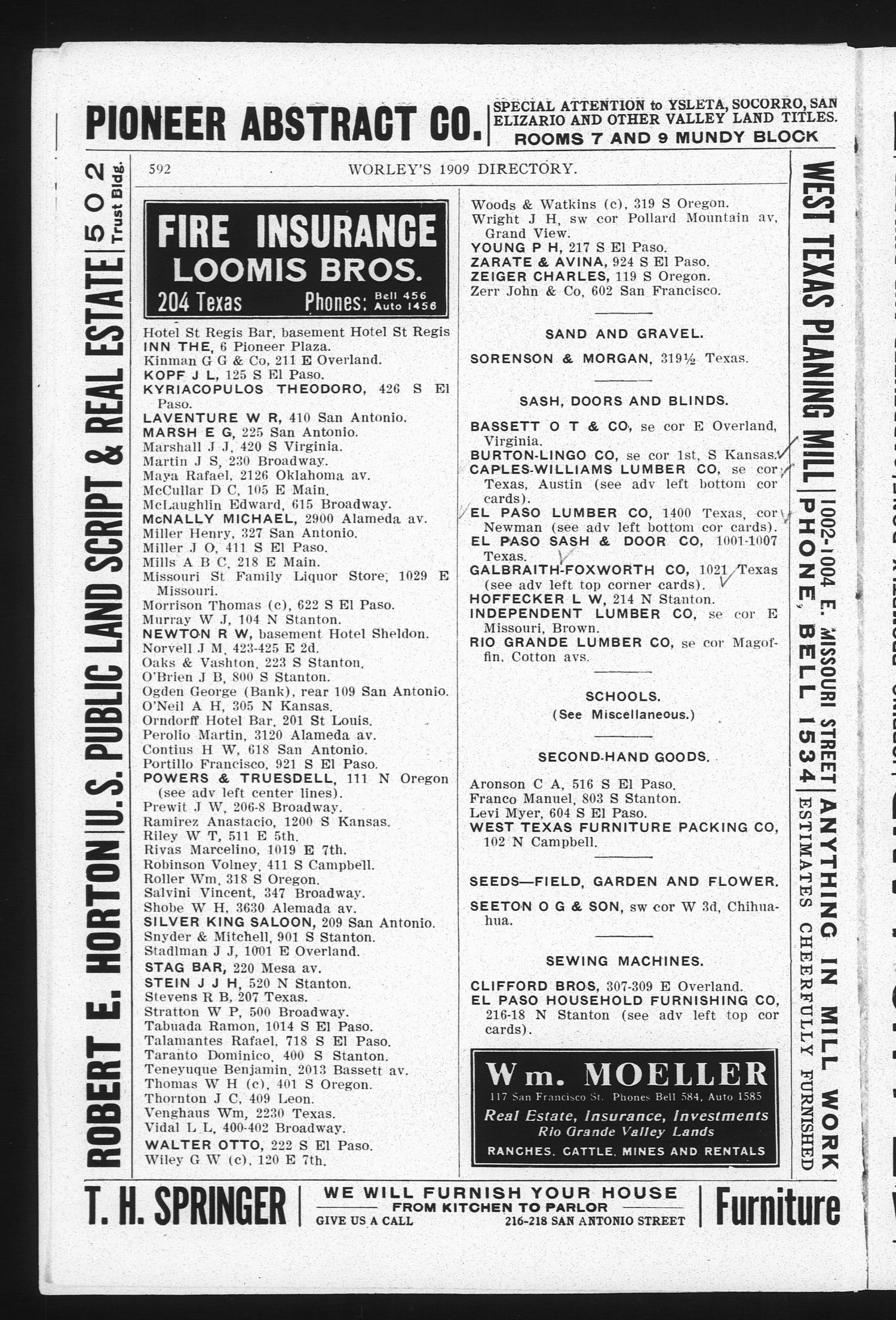 Worley's Directory of El Paso, Texas, 1909
                                                
                                                    592
                                                