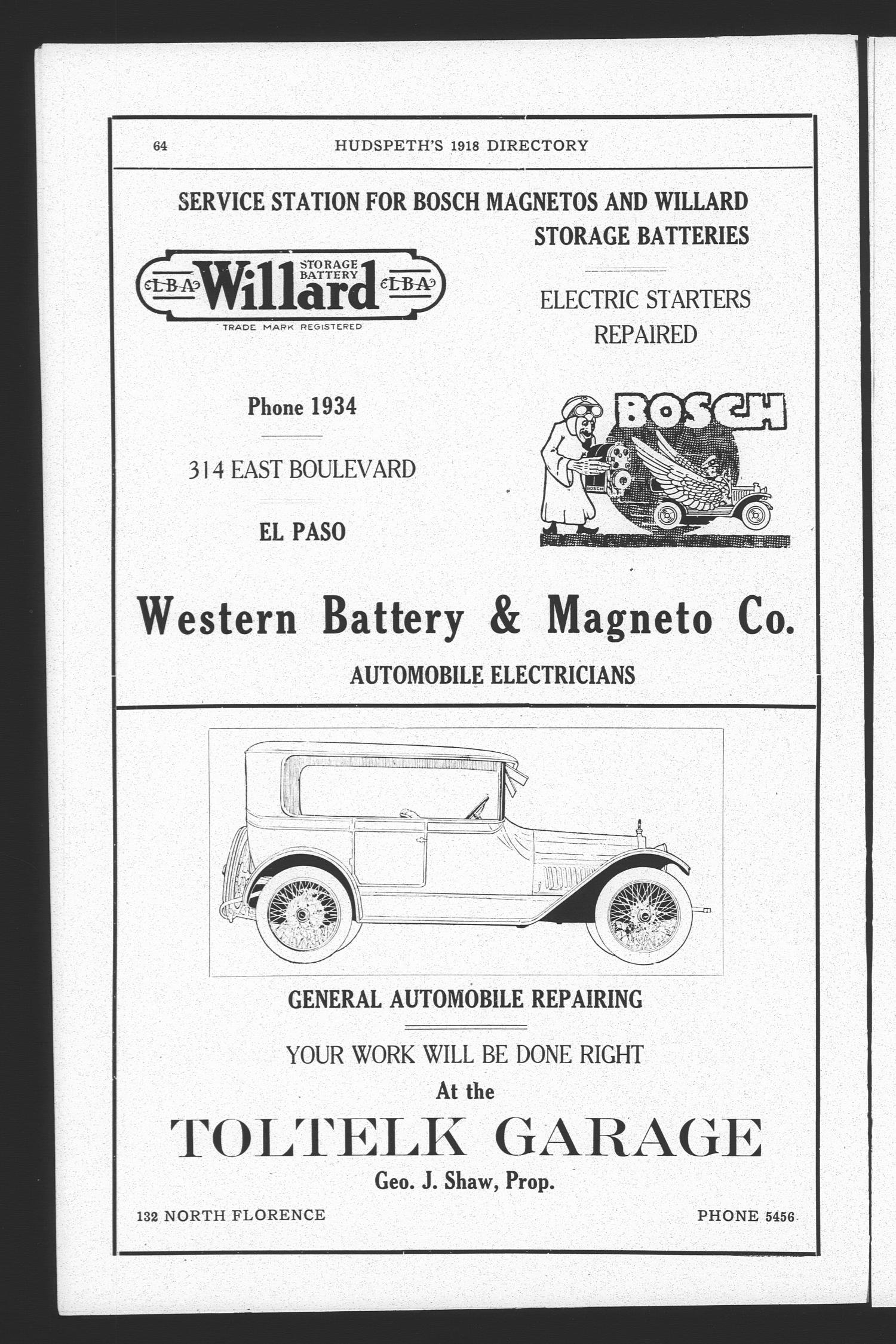 El Paso City Directory, 1918
                                                
                                                    64
                                                