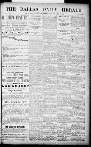 Primary view of object titled 'The Dallas Daily Herald. (Dallas, Tex.), Vol. 29, No. 266, Ed. 1 Thursday, September 28, 1882'.