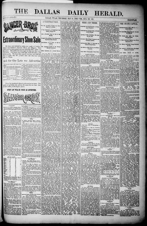 Primary view of object titled 'The Dallas Daily Herald. (Dallas, Tex.), Vol. 30, No. 159, Ed. 1 Thursday, May 31, 1883'.