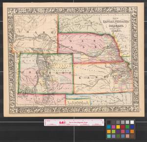 Primary view of object titled 'Map of Kansas, Nebraska and Colorado : showing also the eastern portion of Idaho.'.