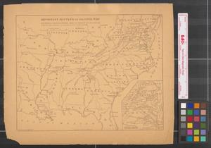 Primary view of object titled 'Important battles of the Civil War.'.