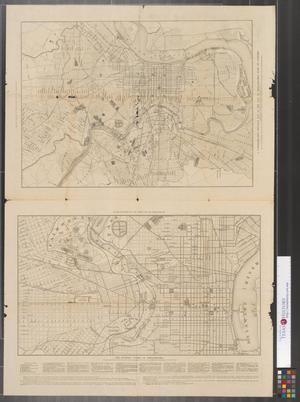 Primary view of object titled 'A comprehensive distance map of the city of Philadelphia : with its suburbs, compiled from the new and improved map of John P. Hunt.'.