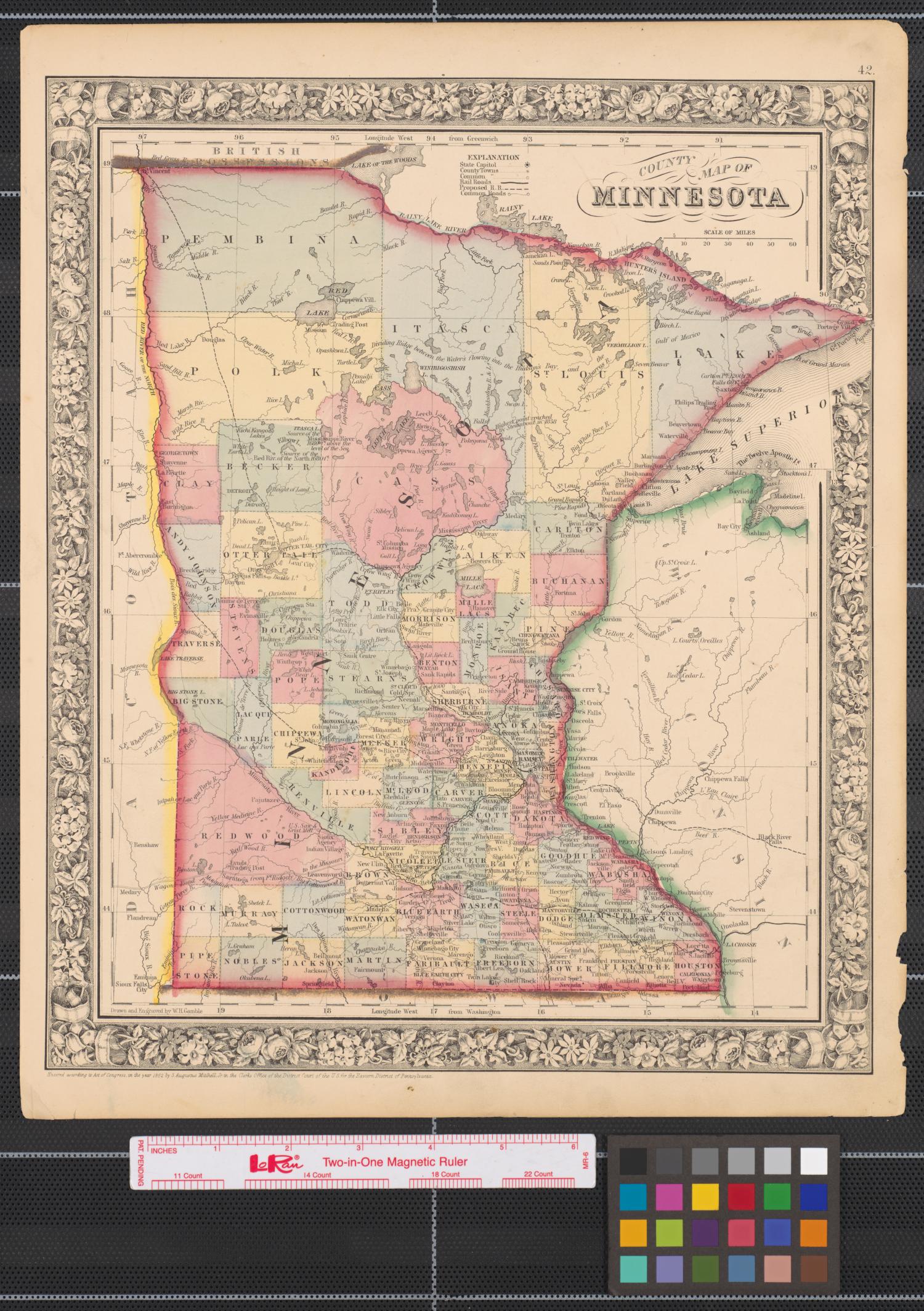 County map of Minnesota.
                                                
                                                    [Sequence #]: 1 of 2
                                                