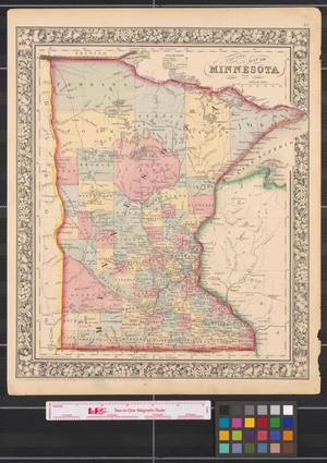 Primary view of object titled 'County map of Minnesota.'.