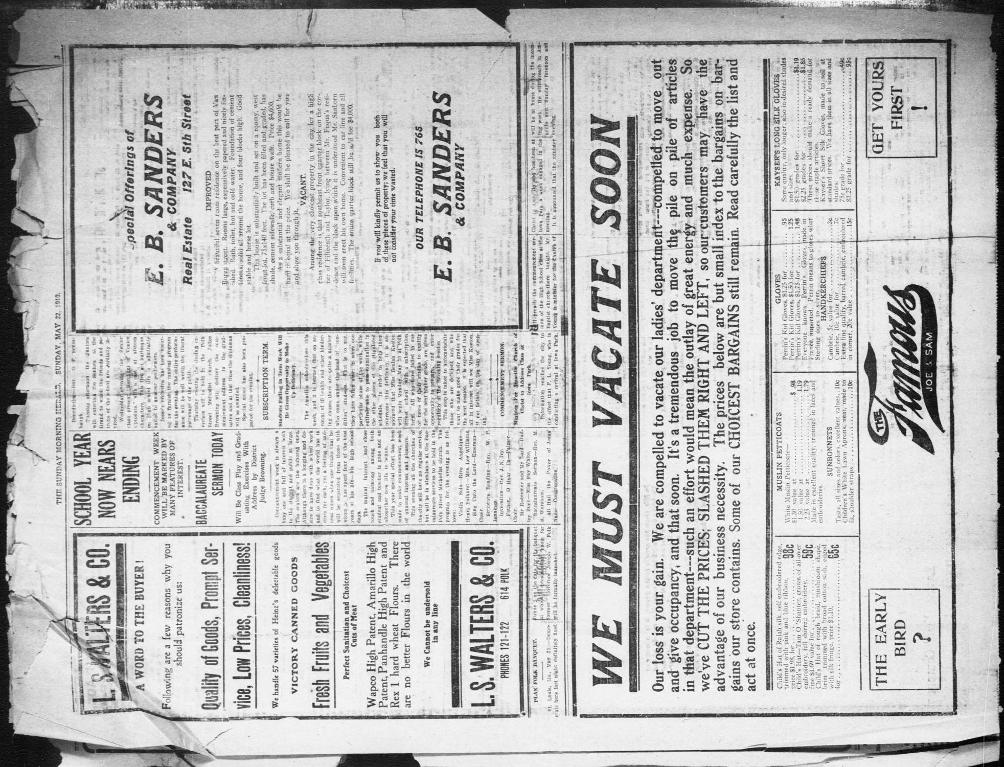 The Sunday Morning Herald. (Amarillo, Tex.), Vol. 22, No. 17, Ed. 1 Sunday, May 22, 1910
                                                
                                                    [Sequence #]: 3 of 8
                                                