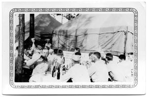 Primary view of object titled 'Soldiers at table drinking'.