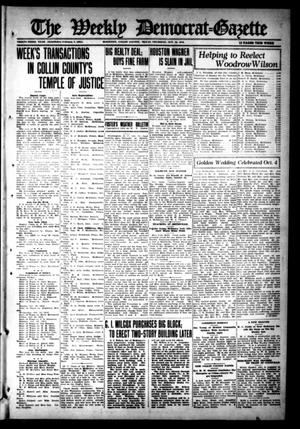 Primary view of object titled 'The Weekly Democrat-Gazette (McKinney, Tex.), Vol. 33, Ed. 1 Thursday, October 12, 1916'.
