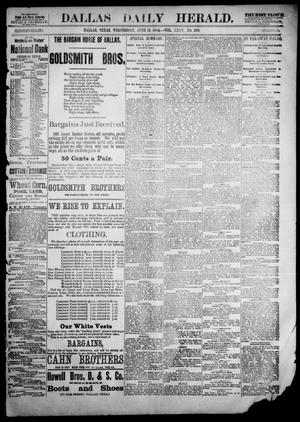 Primary view of object titled 'The Dallas Herald. (Dallas, Tex.), Vol. 35, No. 206, Ed. 1 Wednesday, June 11, 1884'.
