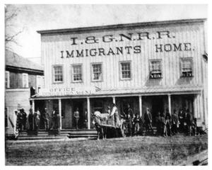 Primary view of object titled '[I&GN Railroad Immigrants Home]'.