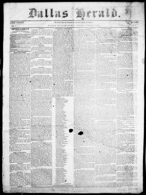 Primary view of object titled 'Dallas Herald. (Dallas, Tex.), Vol. 7, No. 51, Ed. 1 Wednesday, June 22, 1859'.