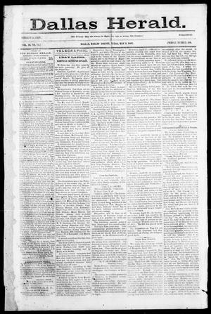 Primary view of object titled 'Dallas Herald. (Dallas, Tex.), Vol. 10, No. 22, Ed. 1 Saturday, May 3, 1862'.