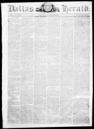 Primary view of object titled 'Dallas Herald. (Dallas, Tex.), Vol. 11, No. 35, Ed. 1 Wednesday, July 29, 1863'.