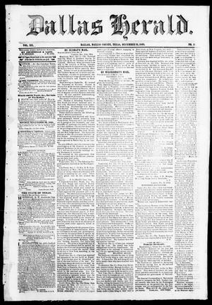 Primary view of object titled 'Dallas Herald. (Dallas, Tex.), Vol. 12, No. 18, Ed. 1 Saturday, December 24, 1864'.