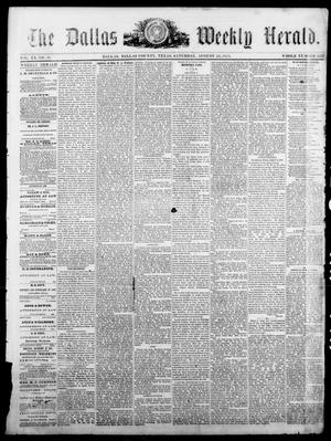 Primary view of object titled 'The Dallas Weekly Herald. (Dallas, Tex.), Vol. 20, No. 49, Ed. 1 Saturday, August 23, 1873'.